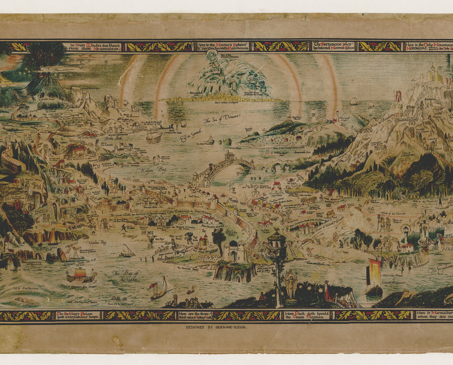 1918 An Anciente Mappe of Fairyland newly discovered and set forth