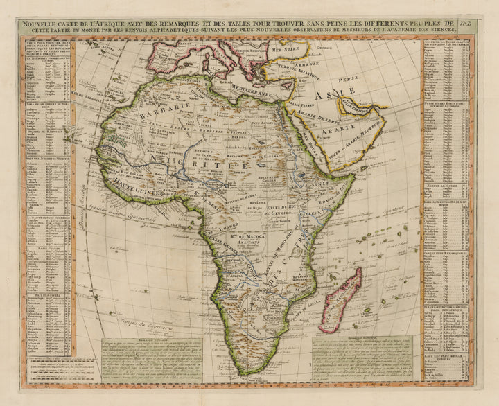 Carte de l’Afrique, Dressée sur les Relations les plus Nouvelles. By Henri Abraham Chatelain, 1719