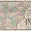 Load image into Gallery viewer, Mid-19th century Ensign, Bridgman &amp; Fanning antique railroad map of the United States, featuring a Hoffman &amp; Co. Advertisement
