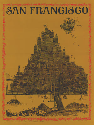 Vintage San Francisco poster by: Jim Michaelson, 1968 – New World