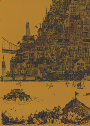 Vintage San Francisco poster by: Jim Michaelson, 1968 – New World