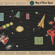 Load image into Gallery viewer, Map of Outer Space from The Philadelphia Inquirer, 1961
