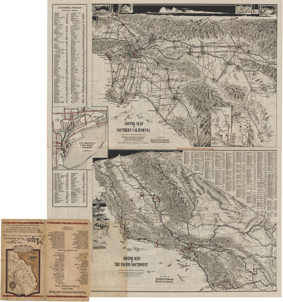1922 Map of Los Angeles and Vicinity California