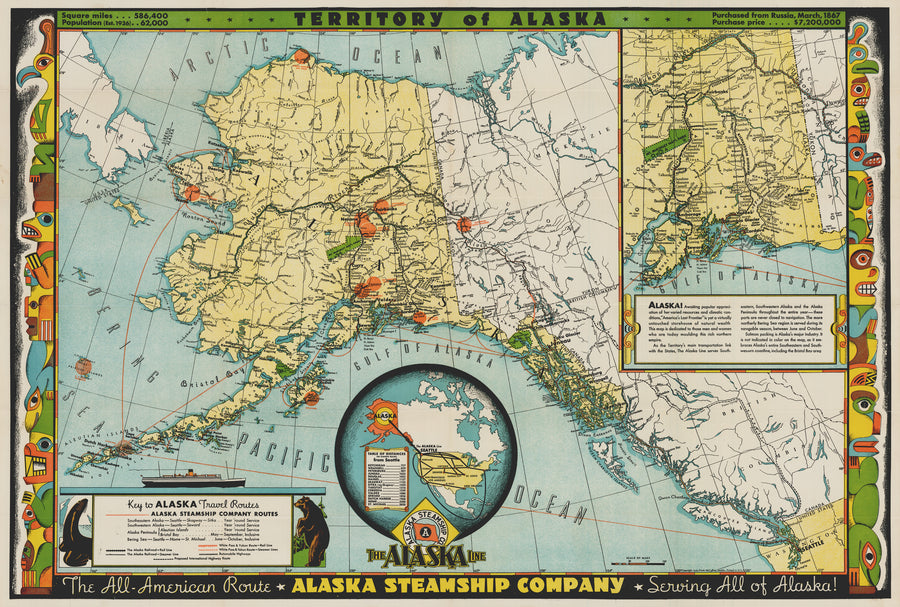 The Alaska Line - Alaska Steamship Company by: Frank McCaffrey, 1936
