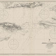 Load image into Gallery viewer, Antique Nautical Chart: Jamaica, and Pedro Bank Cuba and Haiti by British Admiralty
