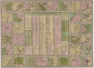 Mitchell's National Map of the United States by: S.A. Mitchell 1843 ...