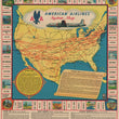 Load image into Gallery viewer, American Airlines System Map and Flight Games by: Milton Bradley, 1955
