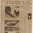 Load image into Gallery viewer, Hindenburg Disaster Announcements - The Cleveland &amp; Deseret News, 1937
