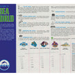 Load image into Gallery viewer, Reverse of a vintage folding brochure distributed to guests of Sea World's first park detailing attractions, pricing, showtimes, and ammenities.
