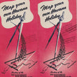 Load image into Gallery viewer, Vintage travel poster or booklet cover featuring a pink background with the text 'Map your own Havana Holiday' in black script inside an off-white speech bubble. A stylized compass and map graphic dominate the lower half, with hotel and location text including 'Nacional de Cuba' and 'The Great Hotel in the Tropic.
