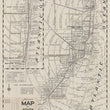 Load image into Gallery viewer, Vintage-style South Florida map print with labeled counties, roads, and the Atlantic Ocean, shown as a flat document on a white background.
