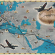 Load image into Gallery viewer, TWA Trans World Airline: U.S.A. Europe Africa Asia Air Routes, 1948 - International Air Routes
