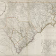 Load image into Gallery viewer, 1775 Henry Mouzon map of North and South Carolina with Indian frontiers, second state showing Fort Sullivan and original outline color.
