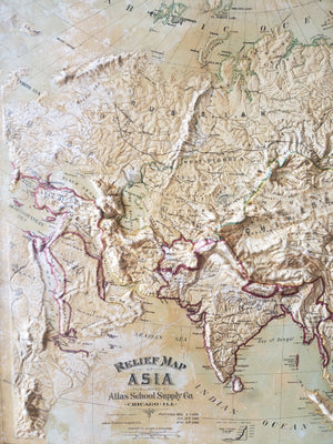 1892 / 1907 Relief Map of the Asia