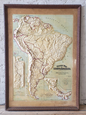 1892 / 1907 Relief Map of South America