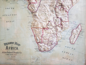 1892 / 1907  Relief Map of Africa
