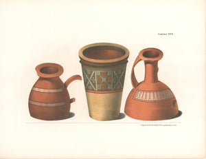 Antique Lithograph Print: Pre-Columbian Prints of Inca Antiquities, 1851, Plate or Lamina XXVII