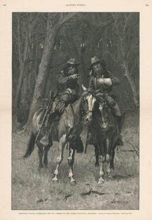 "Cheyenne Scouts Patrolling The Big Timber Of The North Canadian, Oklahoma"