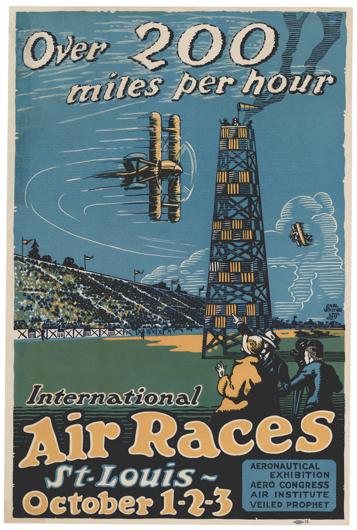 Vintage Poster: Over 200 Miles Per Hour - International Air Races, St. Louis, October 1-2-3.