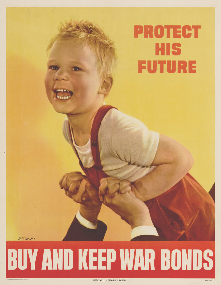 1944 Protect His Future – Buy and Keep War Bonds