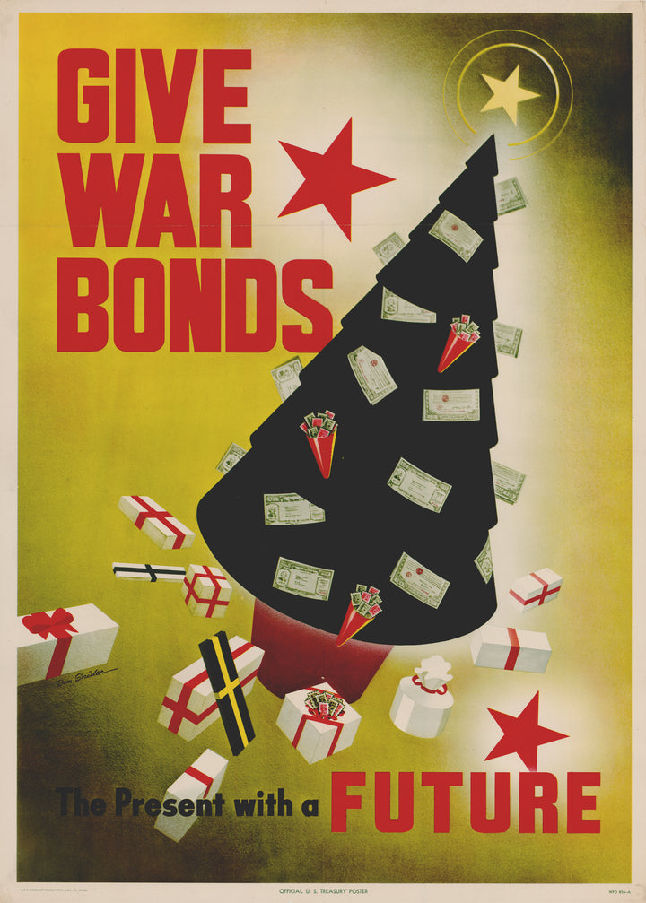 WWII Propaganda Poster: The Present with a Future, Give War Bonds 1943