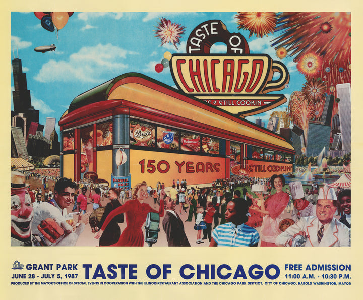 Taste of Chicago Poster - 150th Anniversary Celebration, 1987