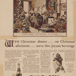 Load image into Gallery viewer, Vintage Chicago Observer Christmas advertisement for Canada Dry Ginger Ale, featuring an illustration of children playing in a decorated room, product text, and a bottle and glass of ginger ale on an aged beige paper background.
