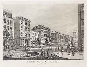 1927 La Salle St. From Court House Square, Chicago in the year 1865