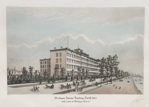 1929 Michigan Avenue Looking North: 1863 with a view of Michigan Terrace
