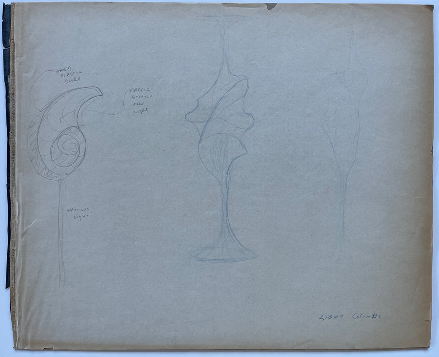 1970s Dome and Furniture Design Sketchbook Belonging to Roger Stoller