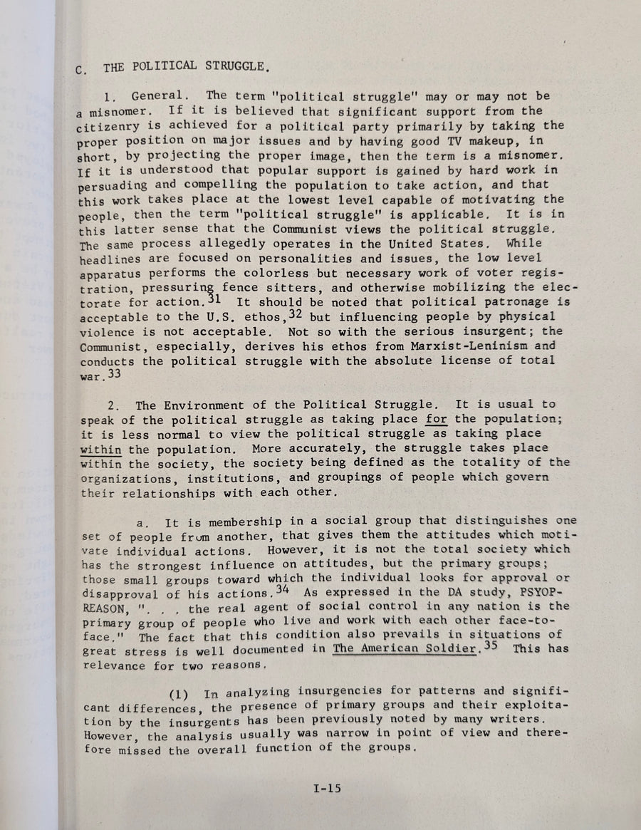 1968 Counterguerrilla Operations - A Special Study to Capitalize on Guerrilla Vulnerabilities