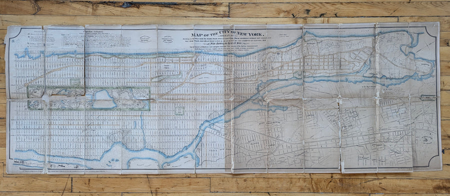 1869 Map of the City of New York North of 55th Street...