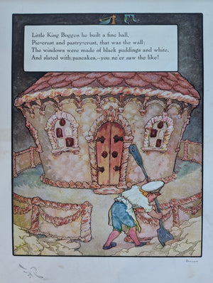 Antique Nursery Rhyme Print "Little King Boggen"