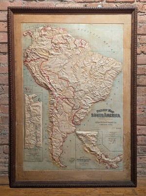 Relief Map of South America by Atlas School Supply Co., 1907