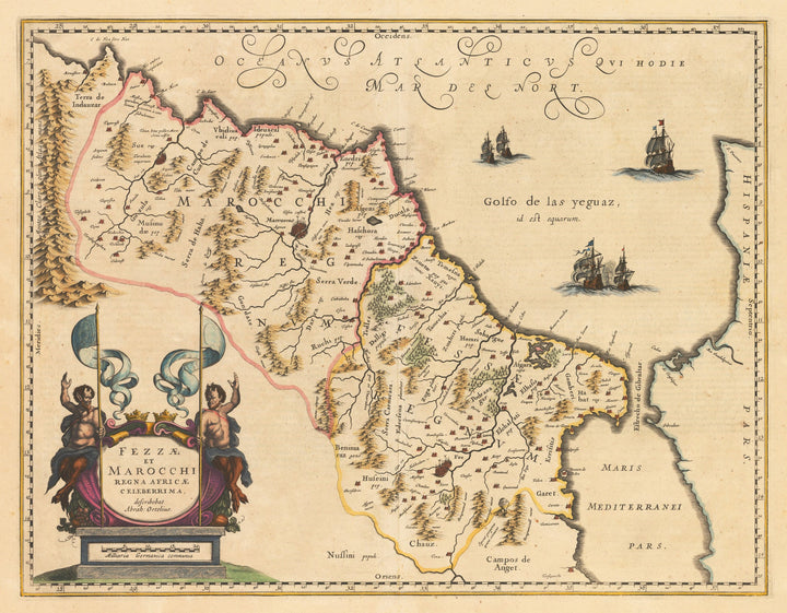 1636 Feae et Marocchi Regna Africae Celeberrima