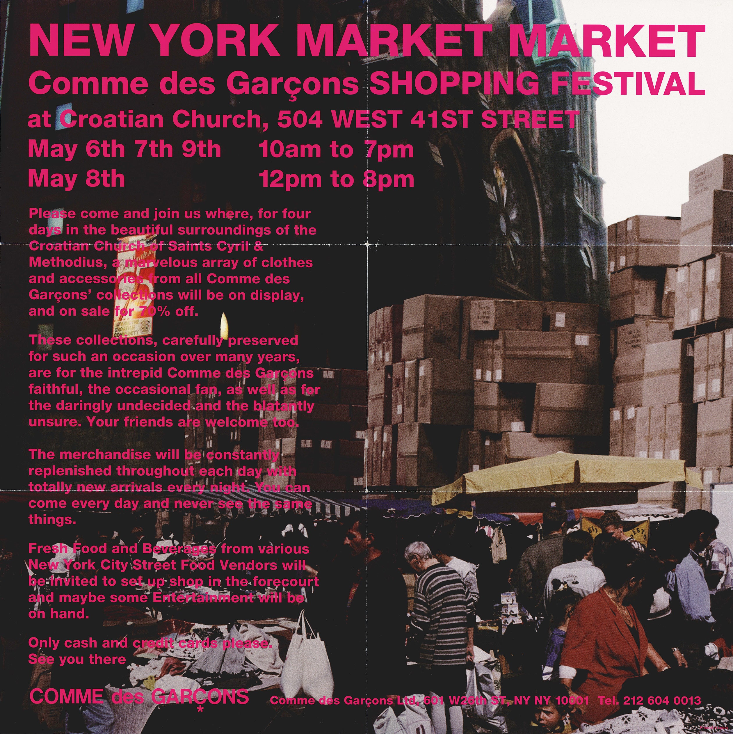 2011 Commes Des Garcons Market Market Invitation Poster with