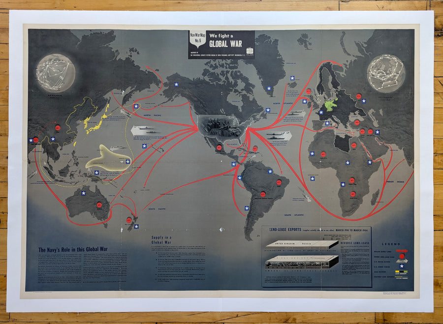 1944 NavWar Map No. 6 – We Fight a Global War