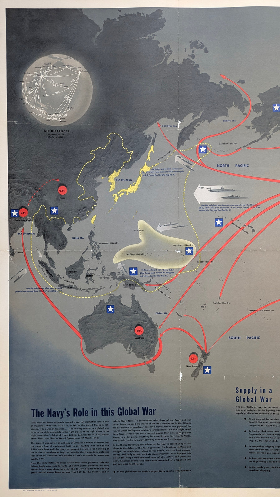 1944 NavWar Map No. 6 – We Fight a Global War
