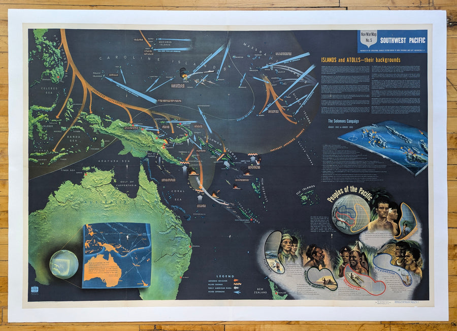 1944 NavWar Map No. 5 – The Southwest Pacific