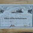 Load image into Gallery viewer, 1865 Baltimore and Ohio Rail Road Company - $100 Stock Certificate
