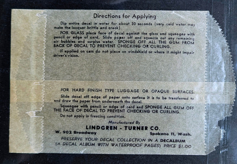 1940s - 1950s Travel Decals (Southwestern States) by: the Lindgren Brothers