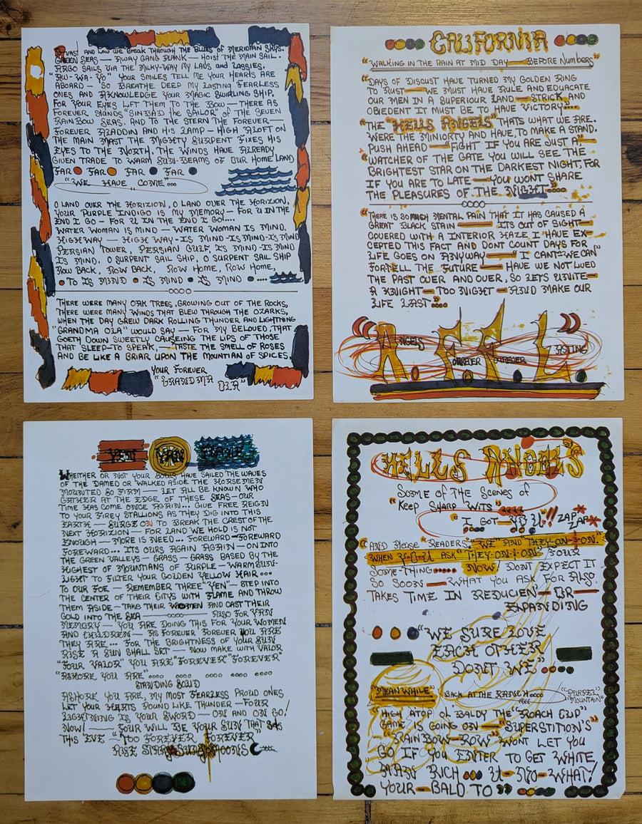 1960s Hells Angels Illustrated Portfolio by Freewheelin' Frank