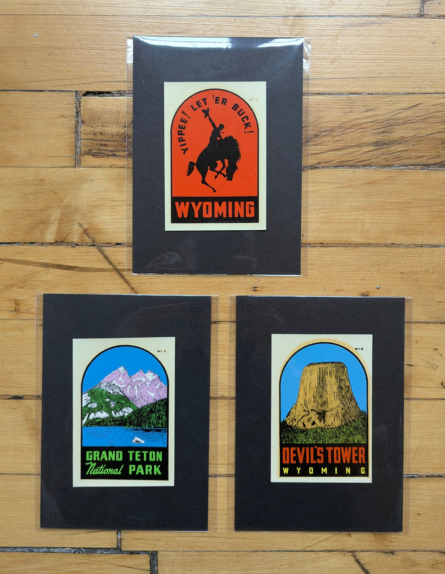 1940s - 1950s Travel Decals (Rocky Mountains) by: the Lindgren Brothers