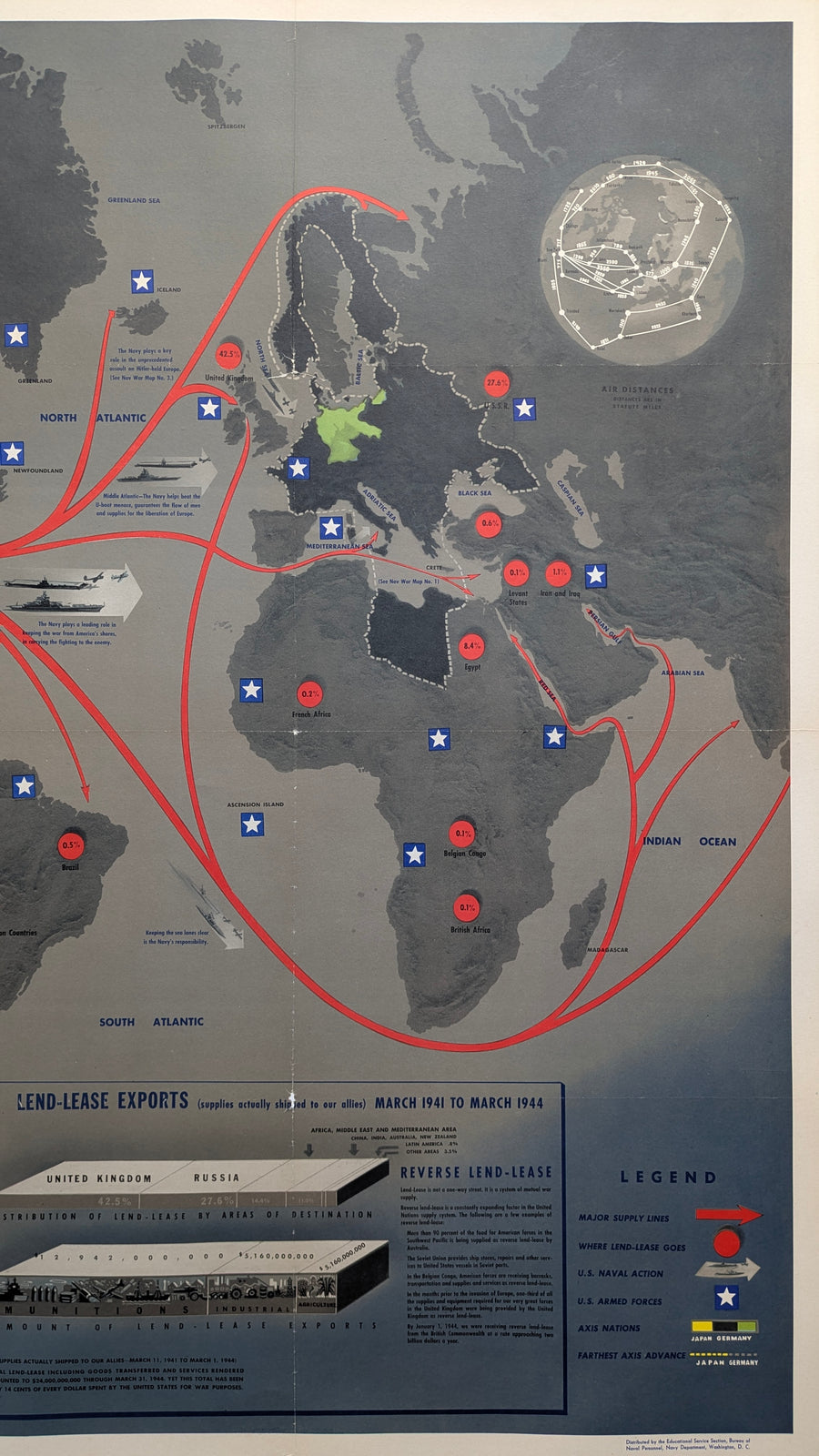 1944 NavWar Map No. 6 – We Fight a Global War