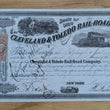 Load image into Gallery viewer, 1863 Cleveland &amp; Toledo Rail-Road Co. - 100 Shares Stock Certificate
