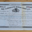 Load image into Gallery viewer, 1890 The Carbonate Mining Company stock certificate
