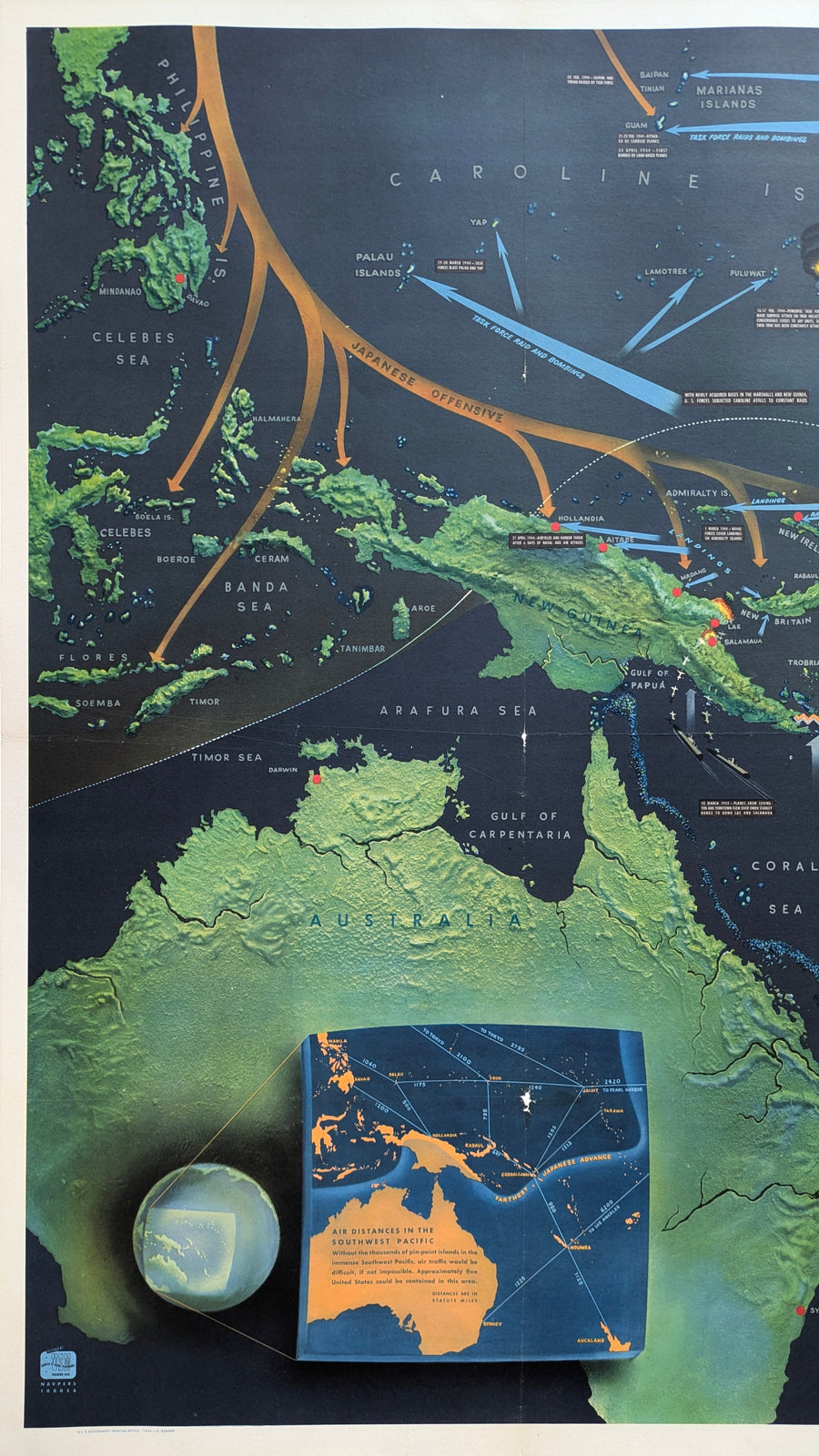 1944 NavWar Map No. 5 – The Southwest Pacific