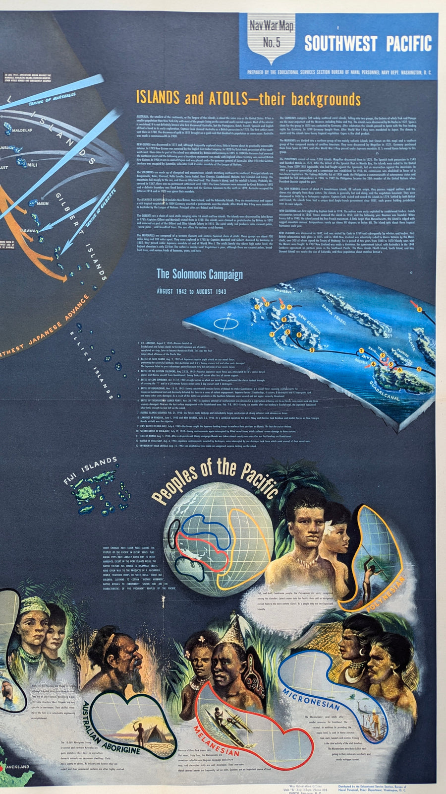 1944 NavWar Map No. 5 – The Southwest Pacific