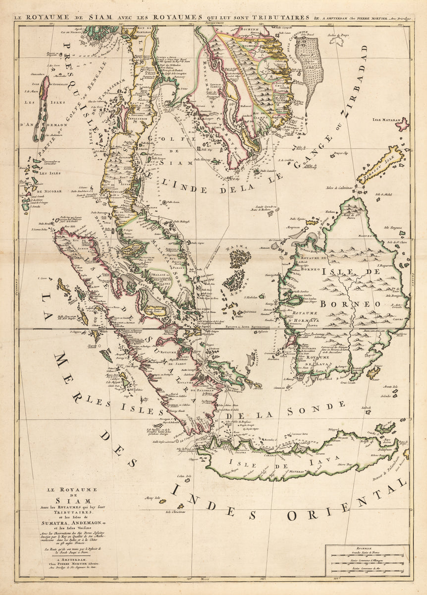 1700 Antique Map of Southeast Asia : nwcartographic.com – New World