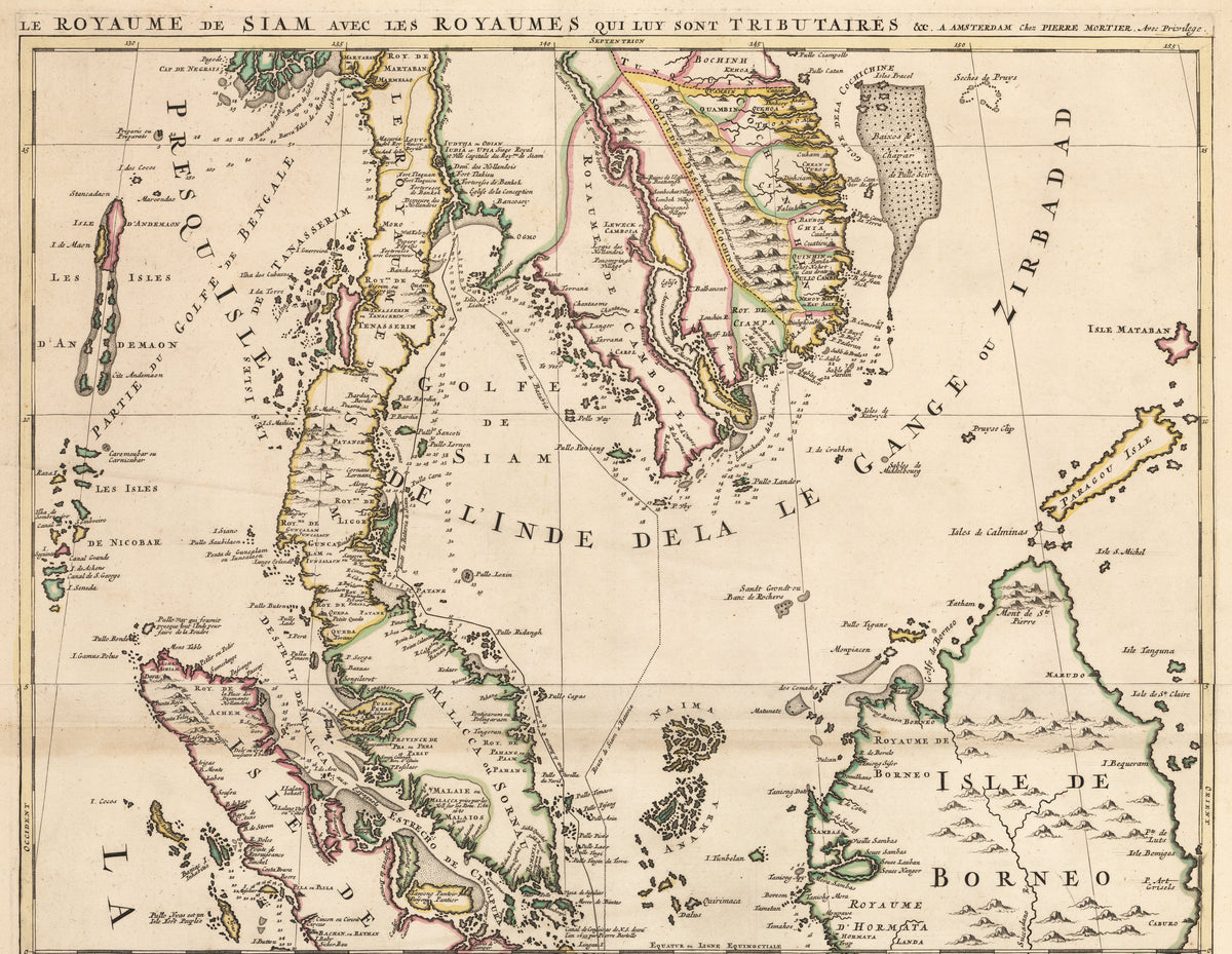 1700 Antique Map of Southeast Asia : nwcartographic.com – New World ...